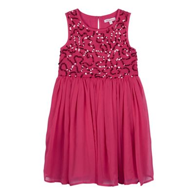 bluezoo Girls' pink sequin embellished dress